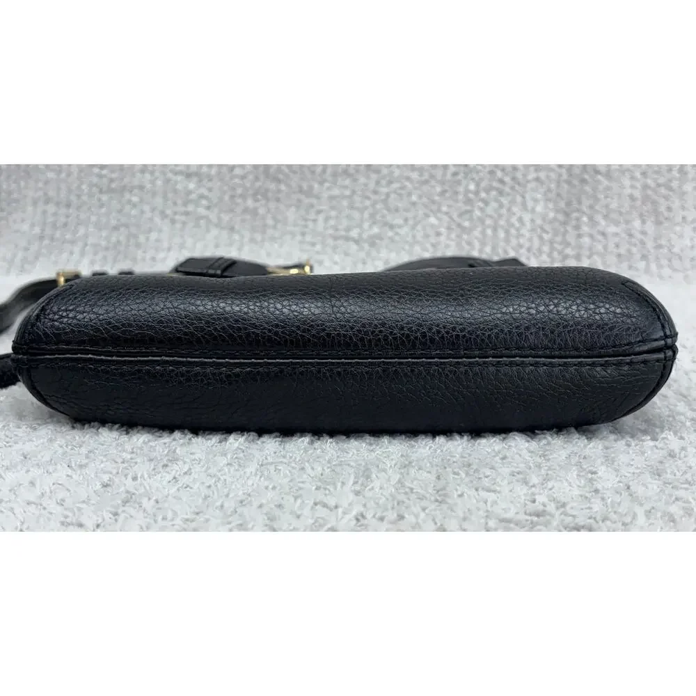 Michael Kors Black Pebbled Leather Crossbody Purse AS IS #80277